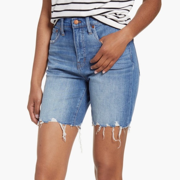 Madewell High-Rise Mid Length Denim Short- Size 26 - Picture 8 of 9